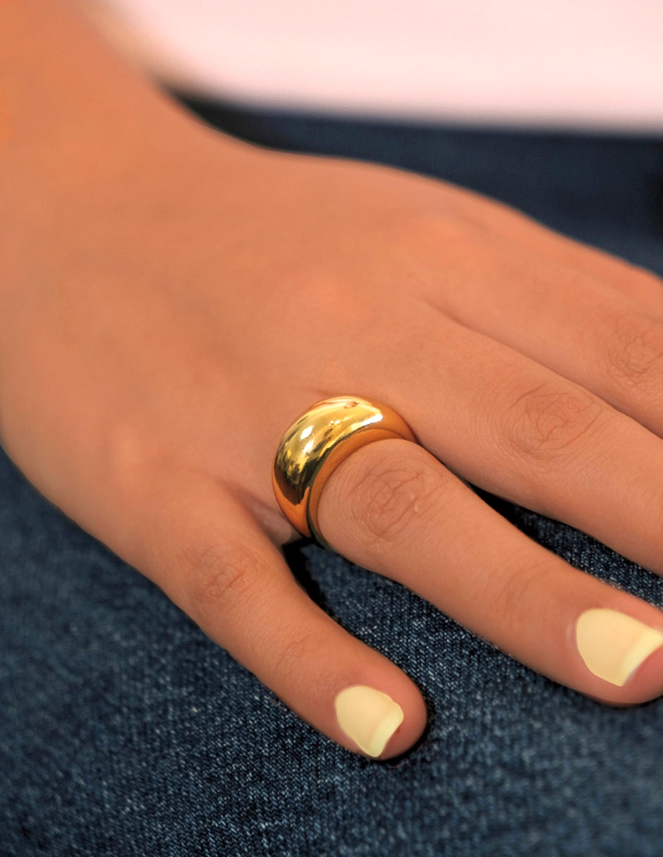 Anillo 18 k de oro brillante 4