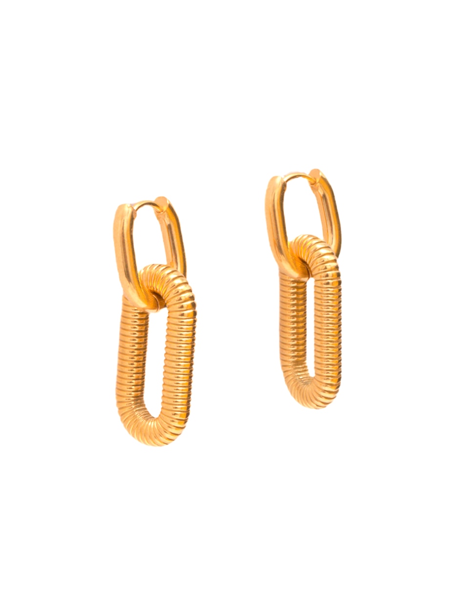 Arracadas chapa de oro 18 K 2