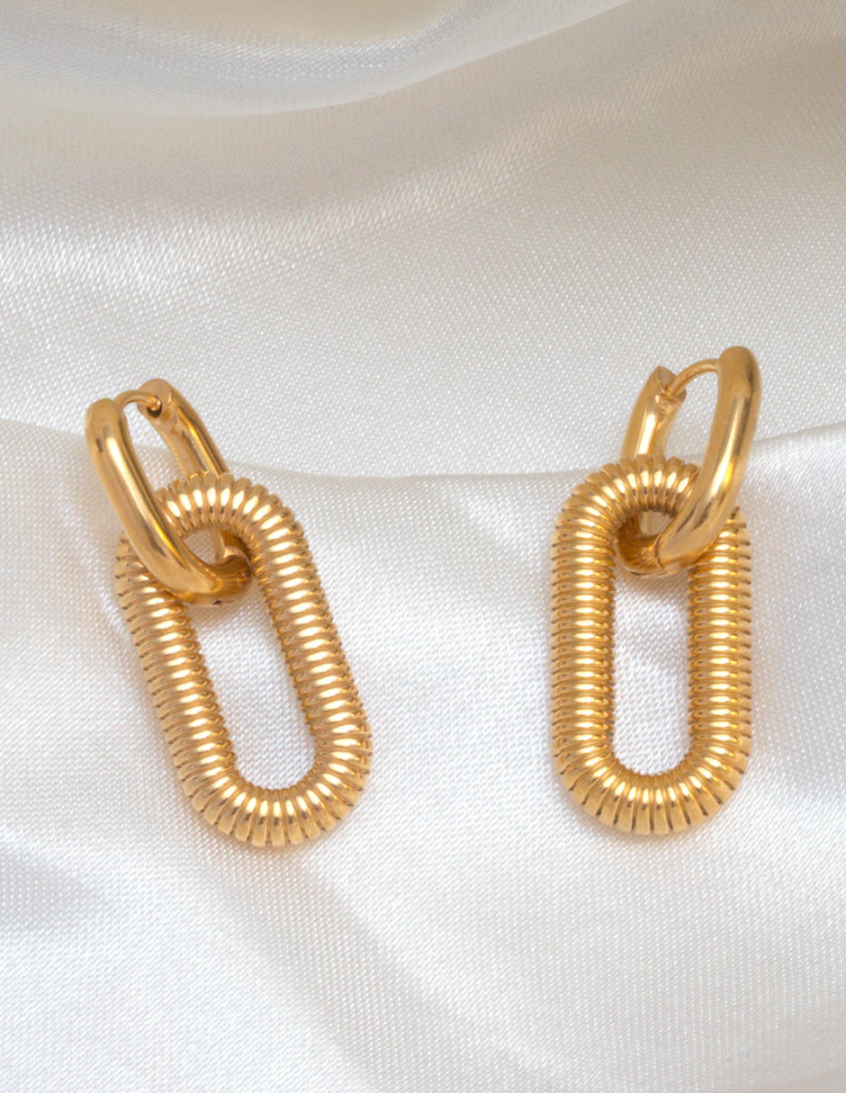 Arracadas chapa de oro 18 K 3