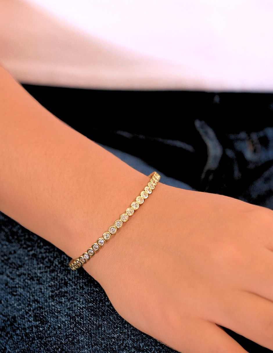 Brazalete 18 k con acabado chapa de oro 4