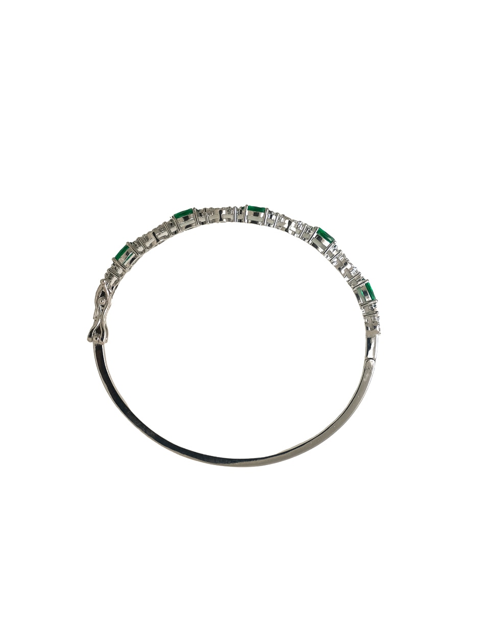 Pulsera 18 K con acabado baño de rodio 2