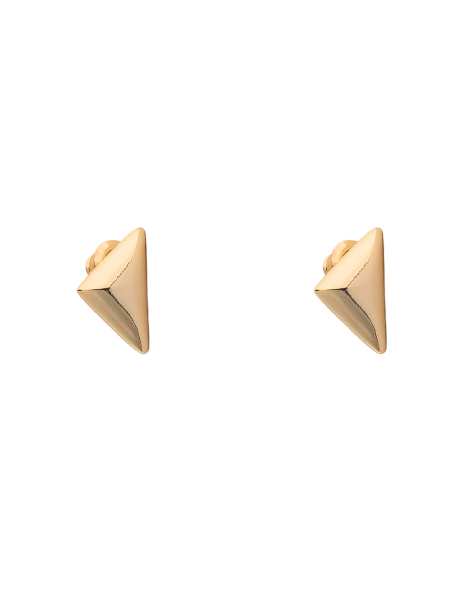 Broqueles triangular chapa de oro 18 K Broqueles triangular chapa de oro 18 K