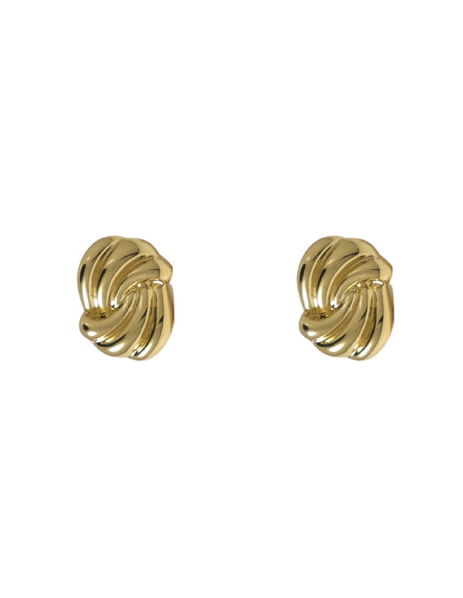 Broqueles de nudo chapa de oro 18 K Broqueles de nudo chapa de oro 18 K