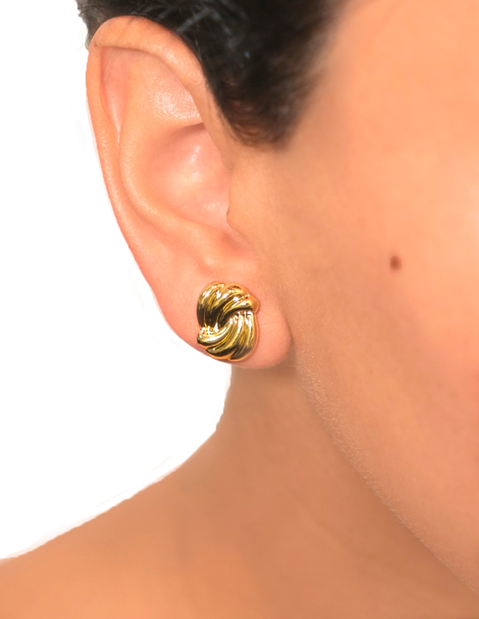 Broqueles de nudo chapa de oro 18 K 4