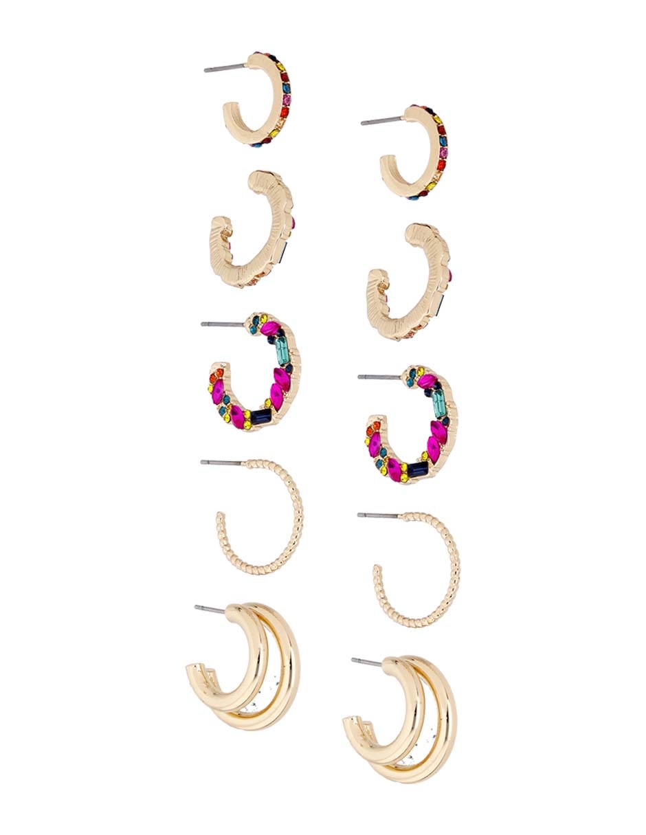 Set de aretes acabado brillante 2