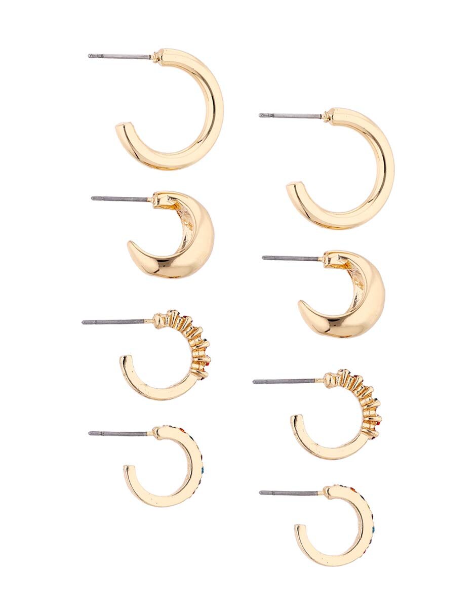 Set de aretes con acabado brillante 3