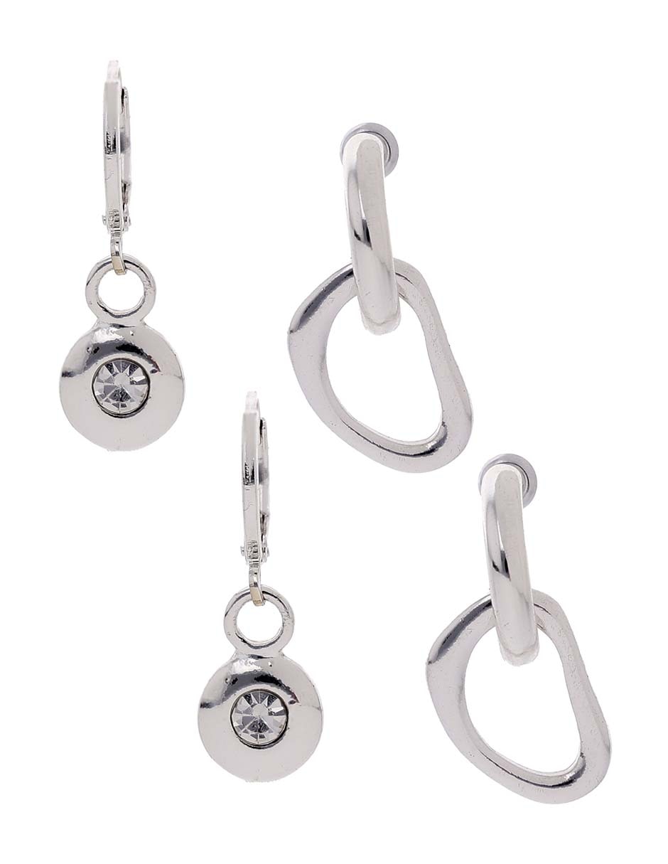 Set de aretes con acabado pulido 2