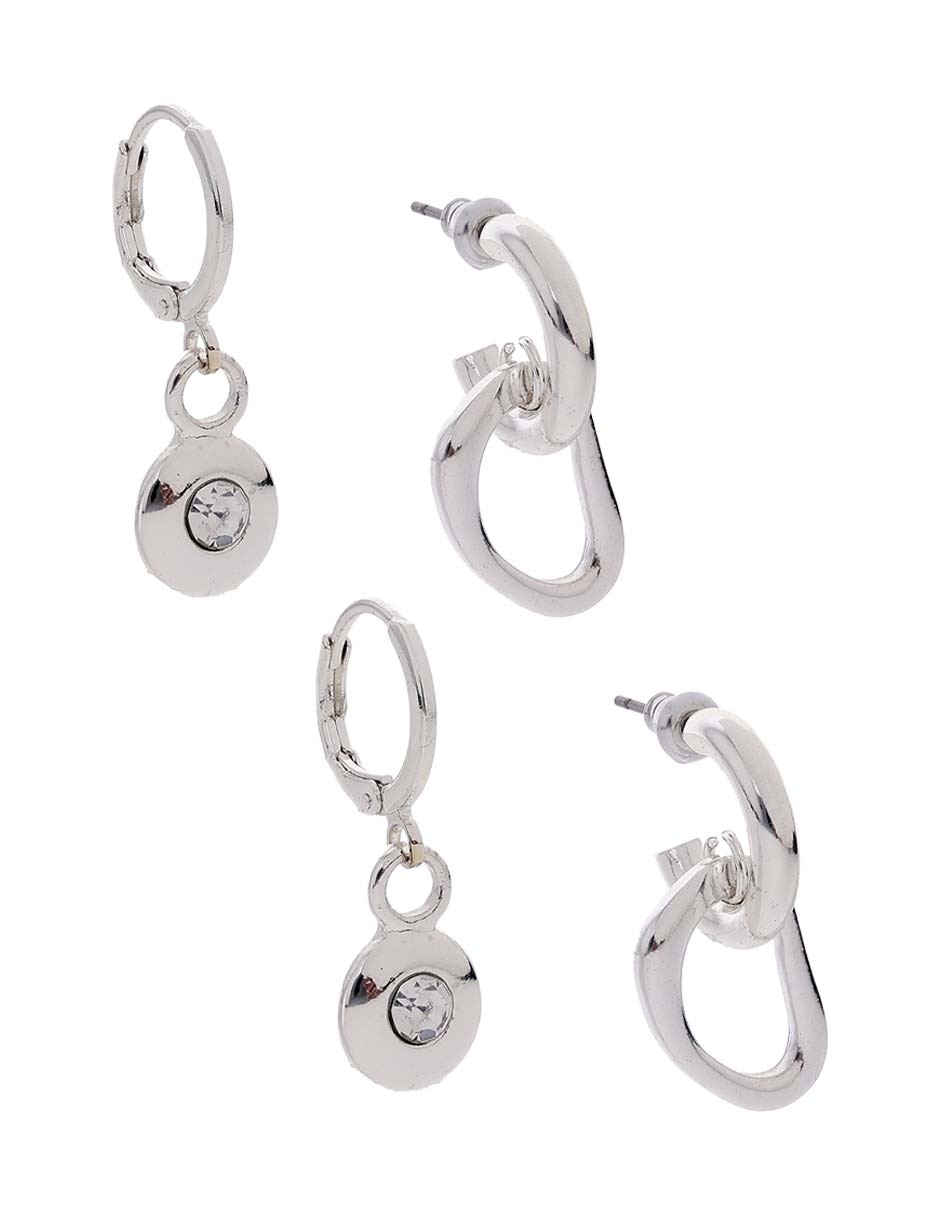 Set de aretes con acabado pulido 3