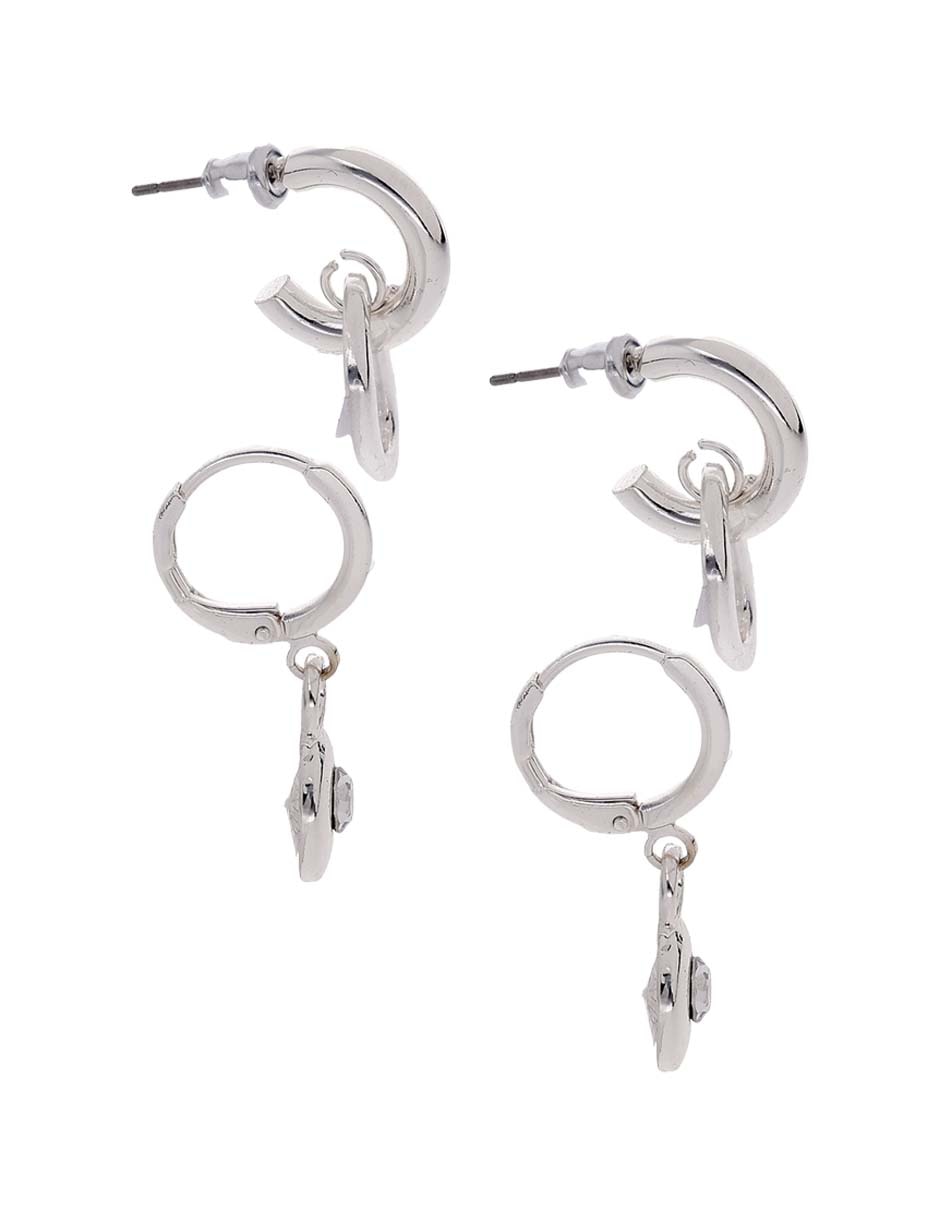 Set de aretes con acabado pulido 4