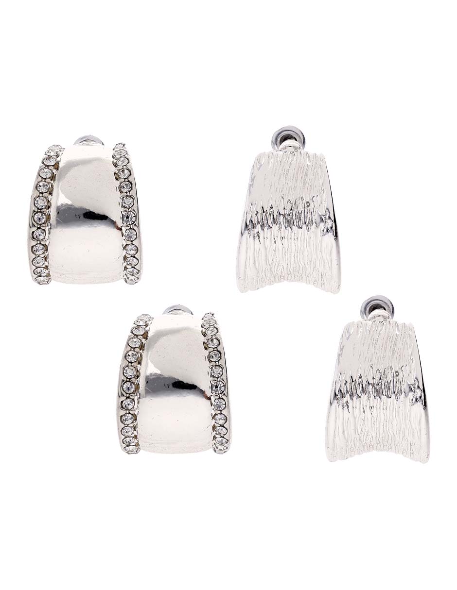 Set de aretes con acabado pulido 5