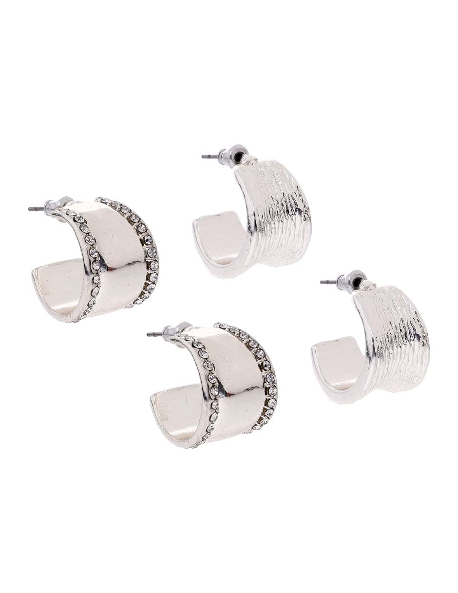 Set de aretes con acabado pulido 6