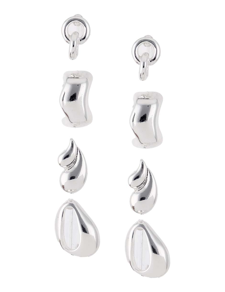 Set de aretes con acabado pulido Set de aretes con acabado pulido