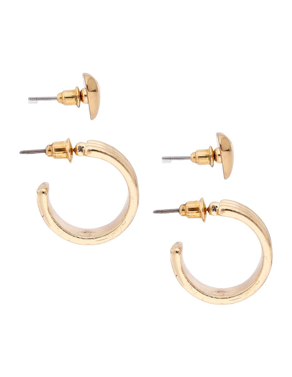 Set de aretes con acabado pulido 7