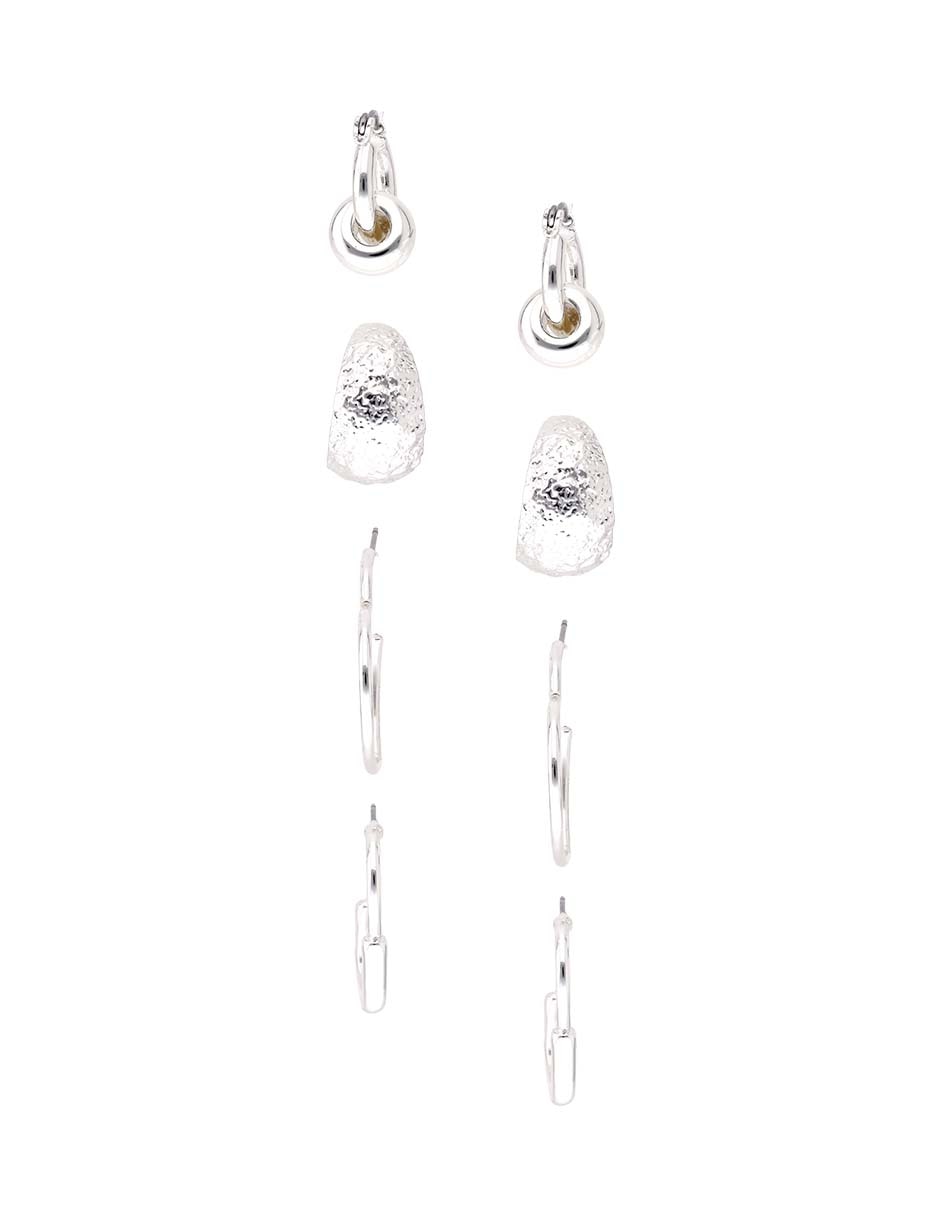 Set de aretes con acabado pulido Set de aretes con acabado pulido
