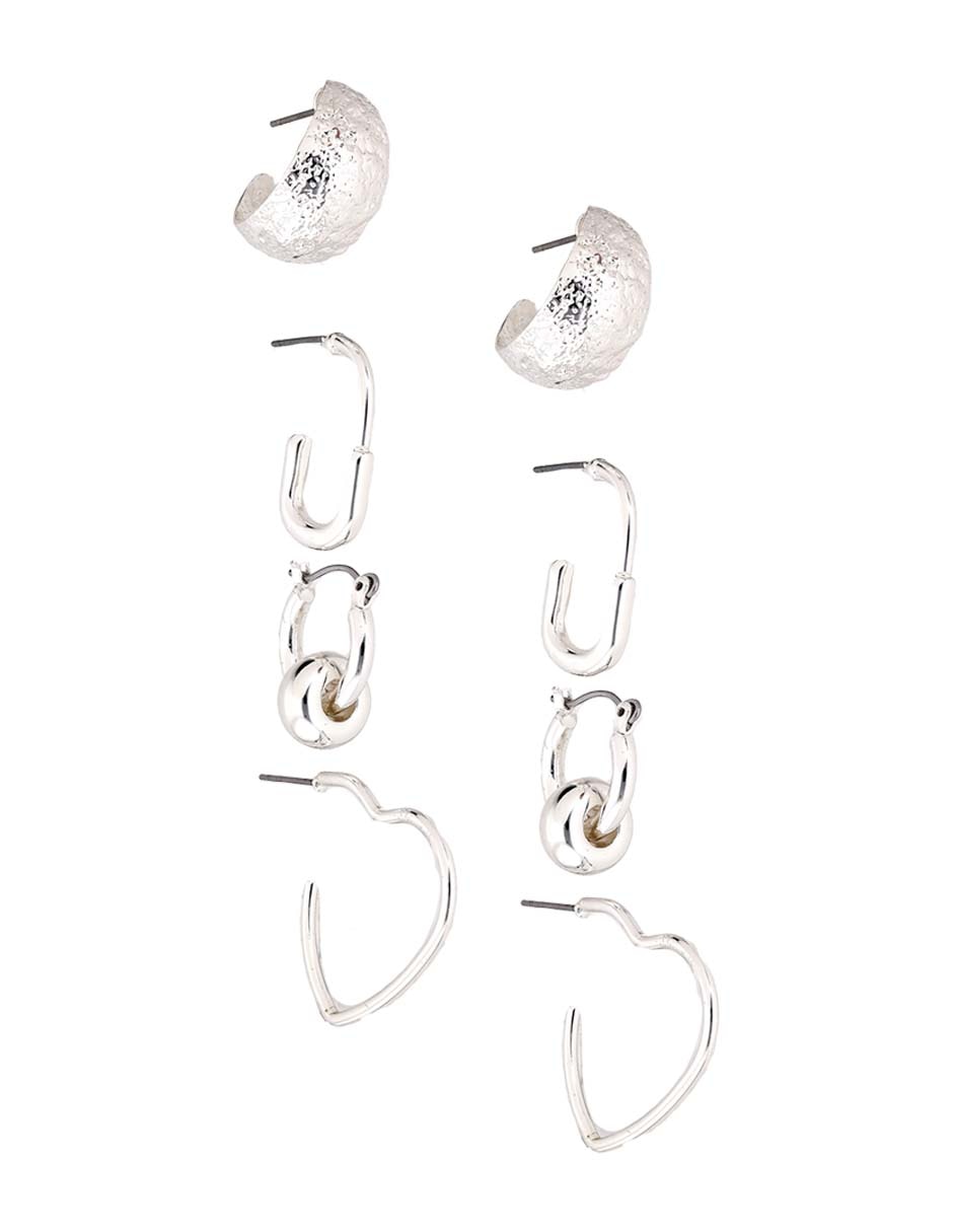 Set de aretes con acabado pulido 2