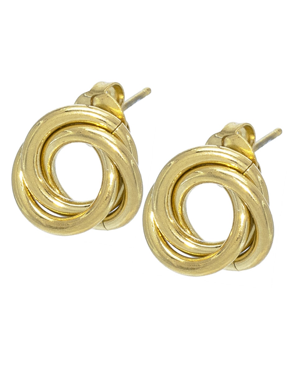 Aretes cortos con acabado brillante 1