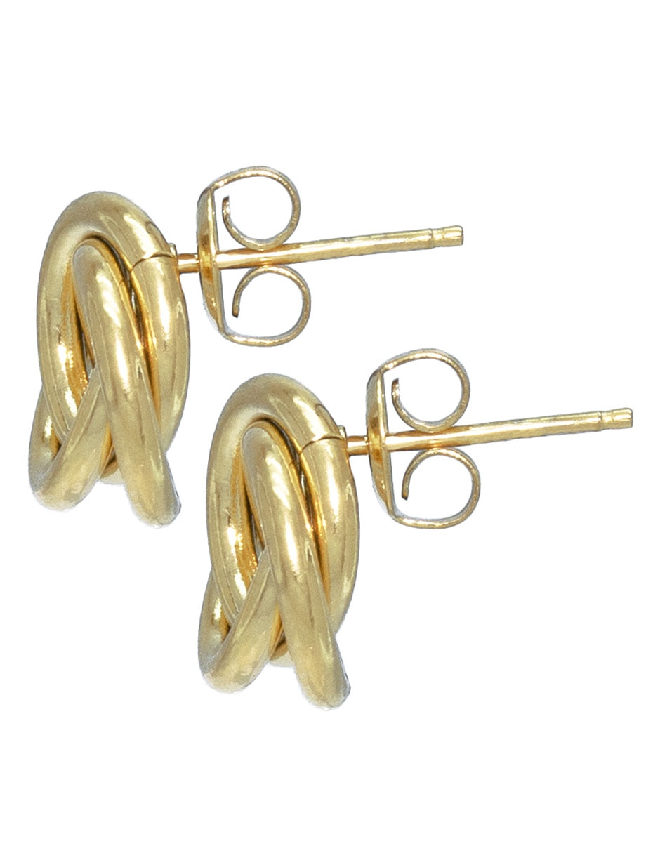Aretes cortos con acabado brillante 3