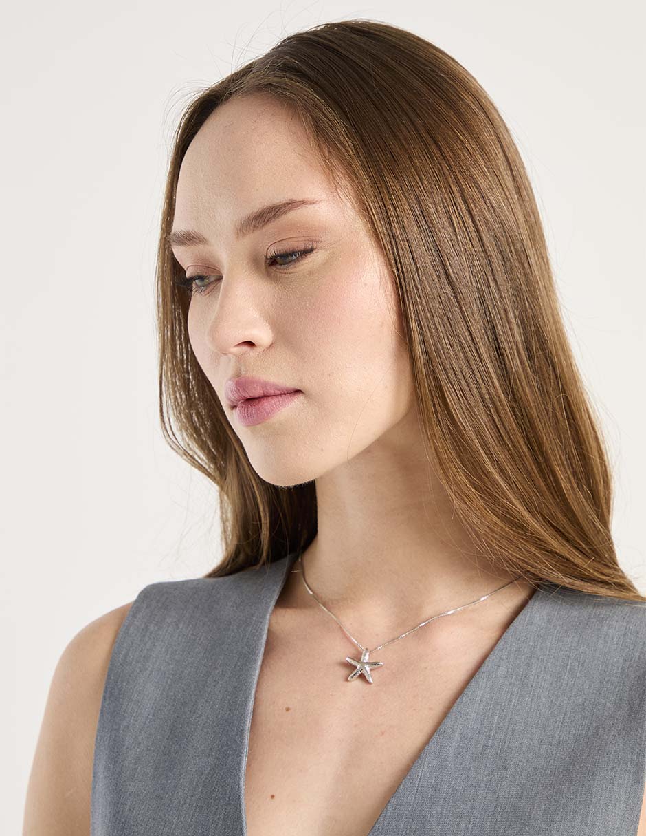 Collar con dije de estrella de mar 3