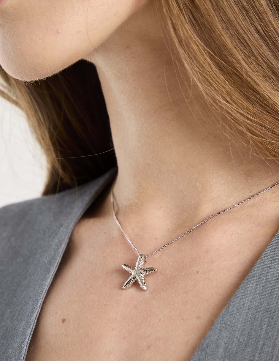 Collar con dije de estrella de mar 4