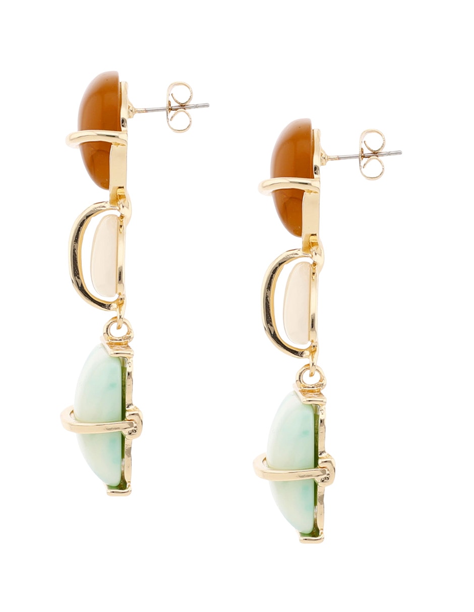 Aretes largos con acabado brillante 3