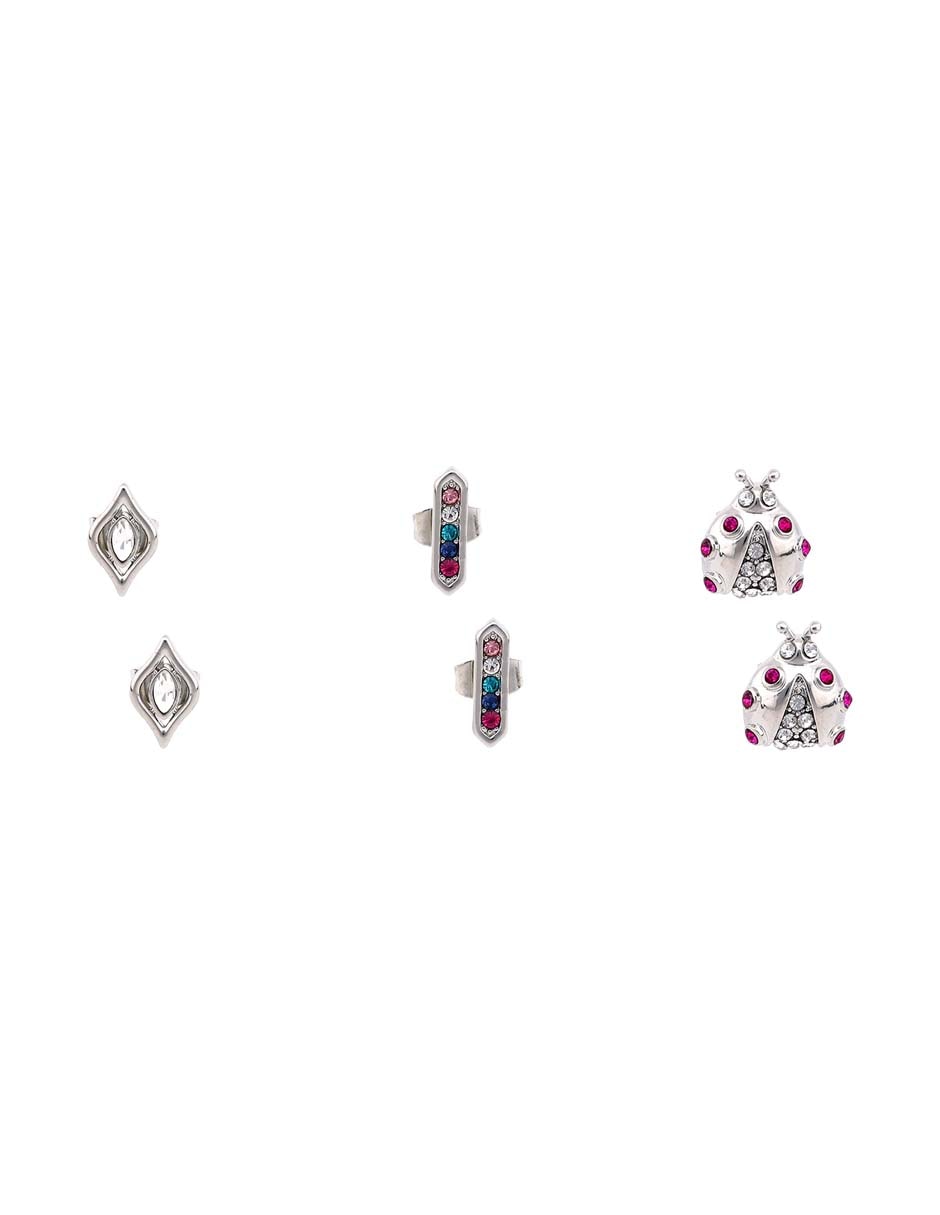 Set de aretes con acabado pavé Set de aretes con acabado pavé