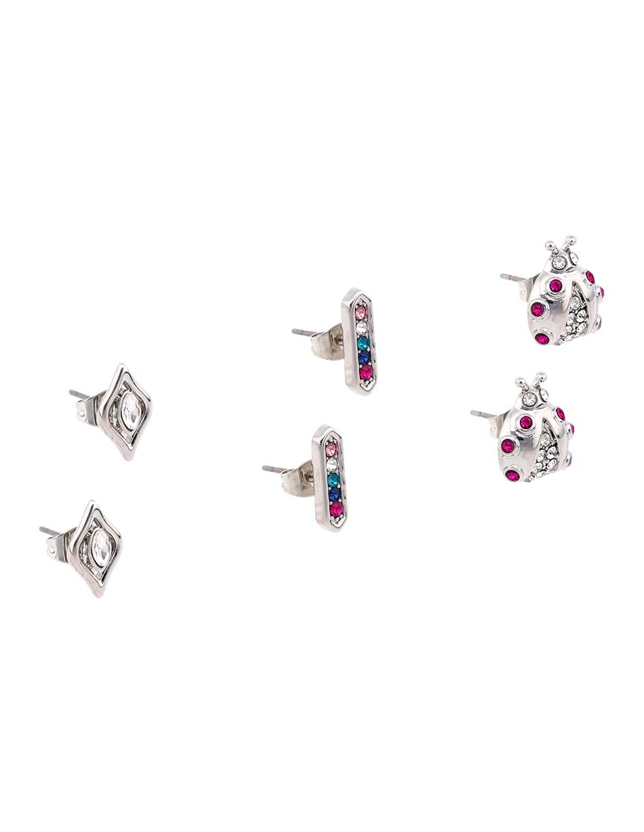 Set de aretes con acabado pavé 2