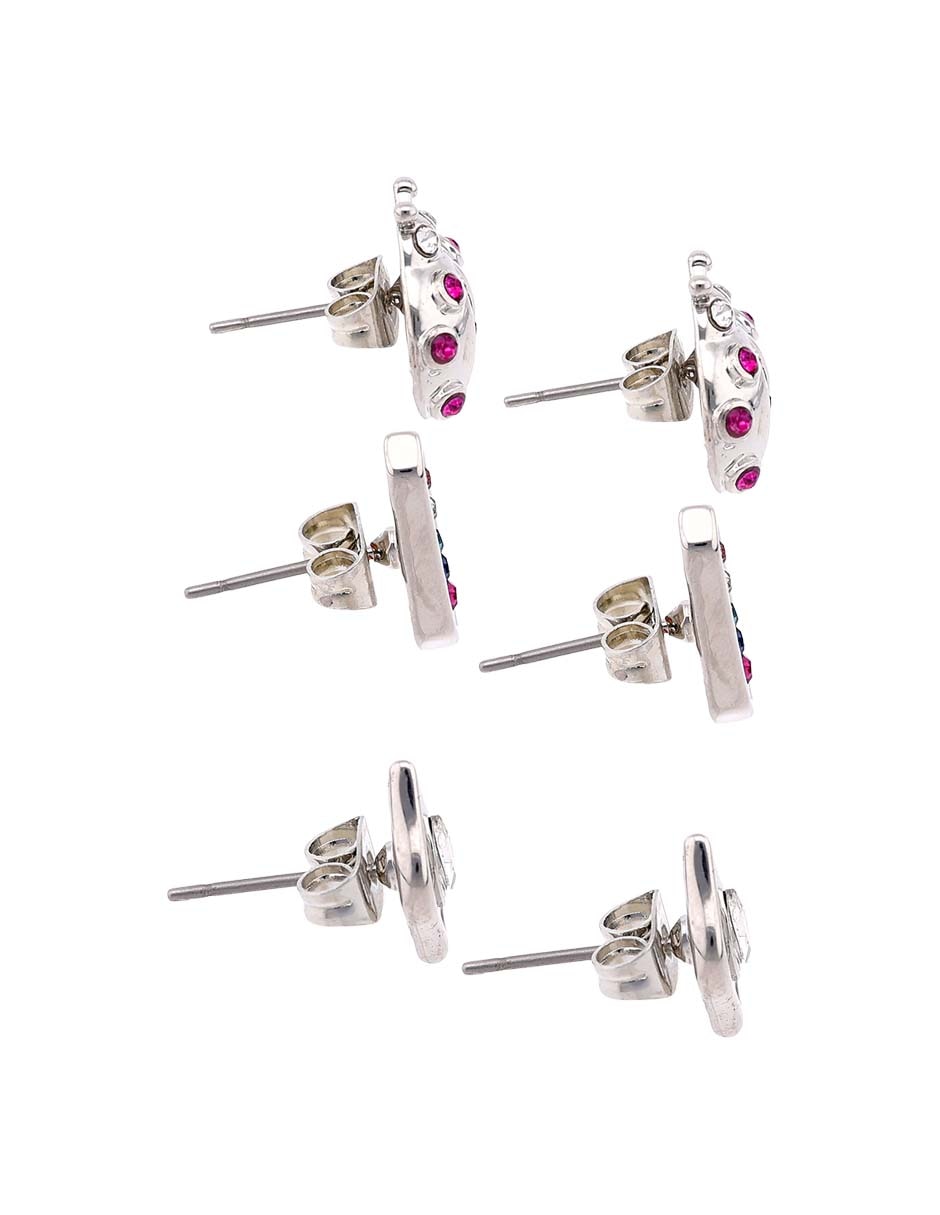 Set de aretes con acabado pavé 3