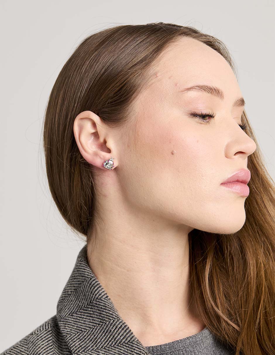 Set de aretes con acabado pavé 4