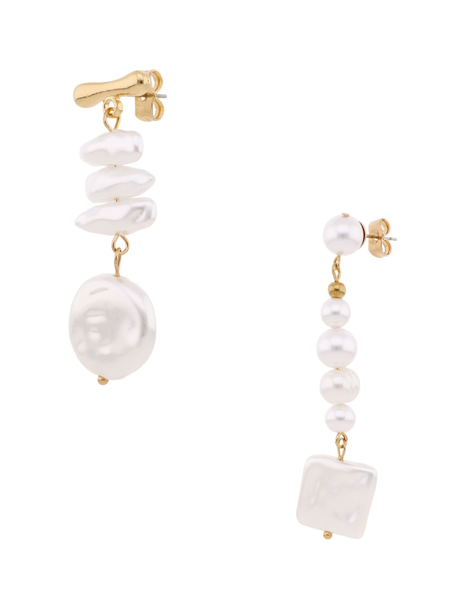 Aretes largos con acabado brillante 2