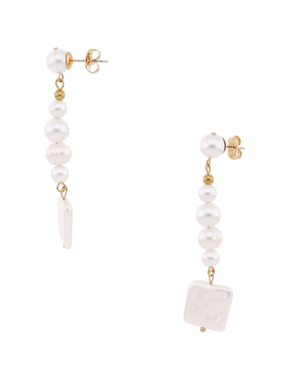 Aretes largos con acabado brillante 3