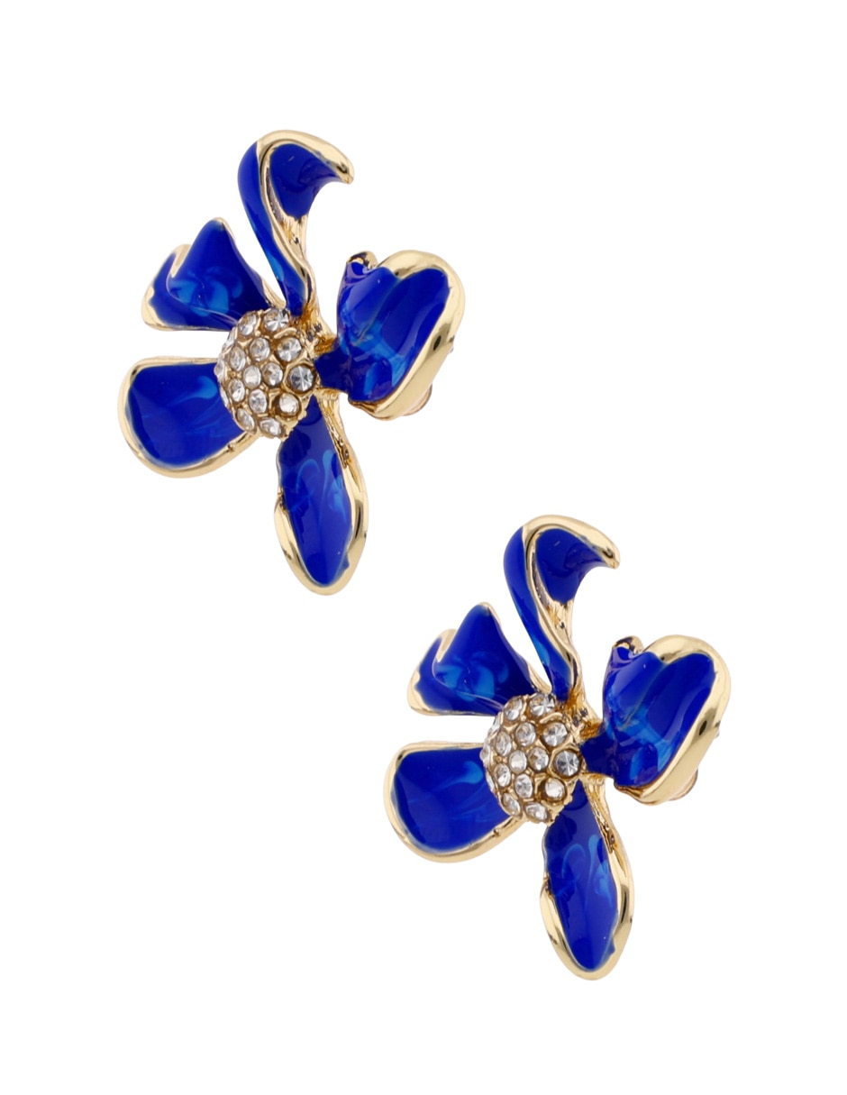 Broqueles de flor con acabado brillante 2