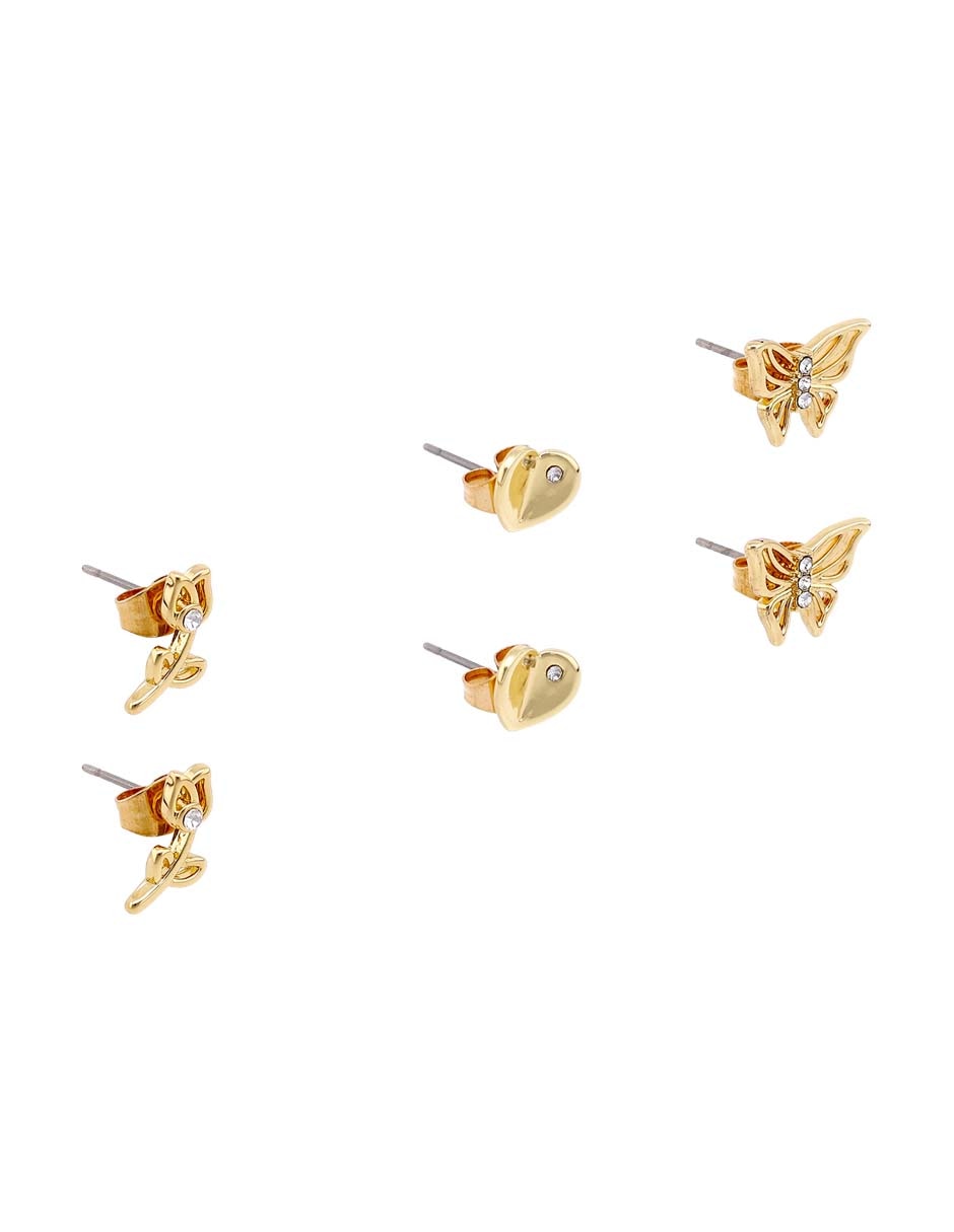 Set de aretes con acabado pavé 2