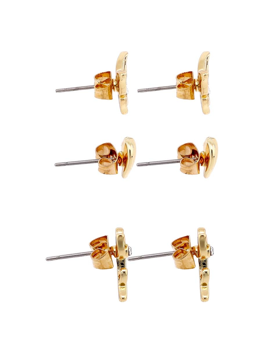 Set de aretes con acabado pavé 3