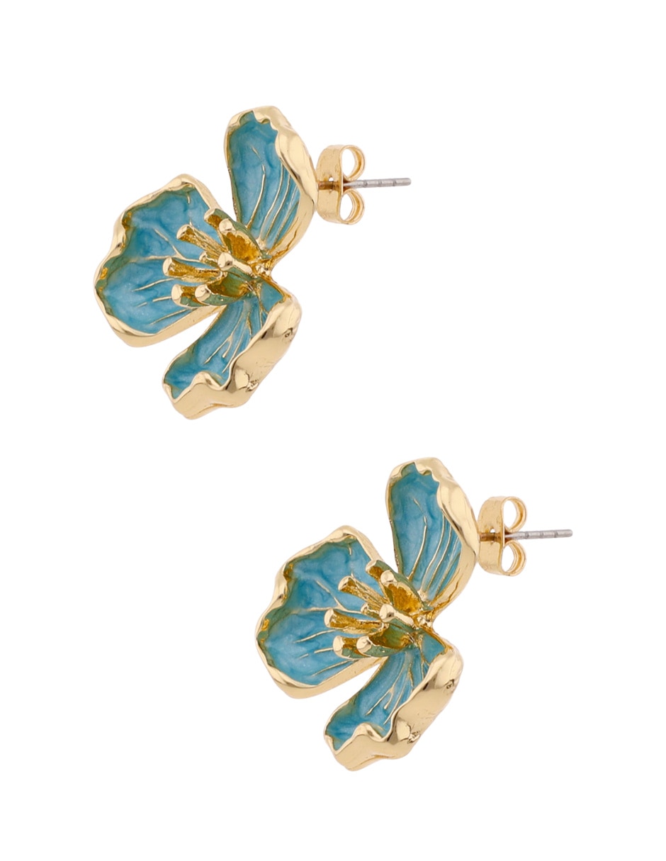 Aretes y collar de flor 3