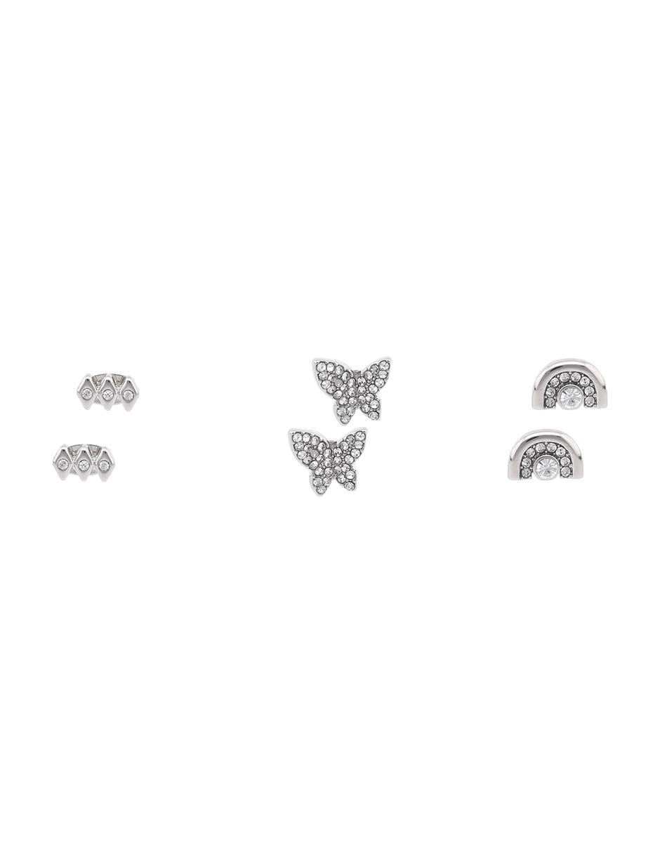 Set de aretes con acabado pavé Set de aretes con acabado pavé