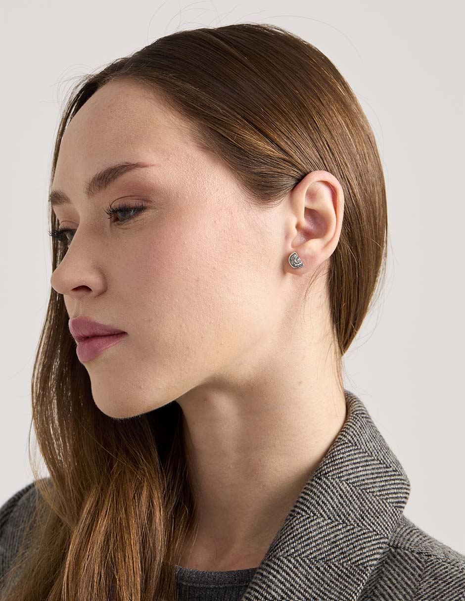 Set de aretes con acabado pavé 4