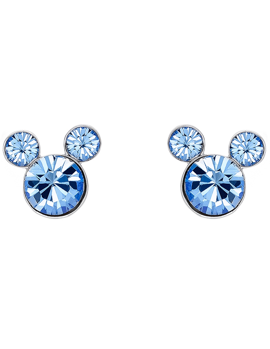 Aretes cortos Minnie Mouse de plata P 925 con acabado brillante Aretes cortos Minnie Mouse de plata P 925 con acabado brillante