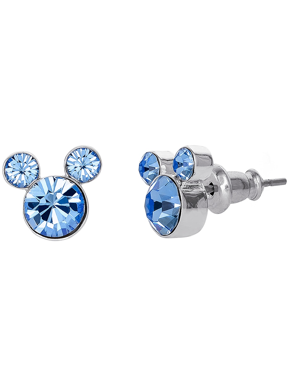 Aretes cortos Minnie Mouse de plata P 925 con acabado brillante 2