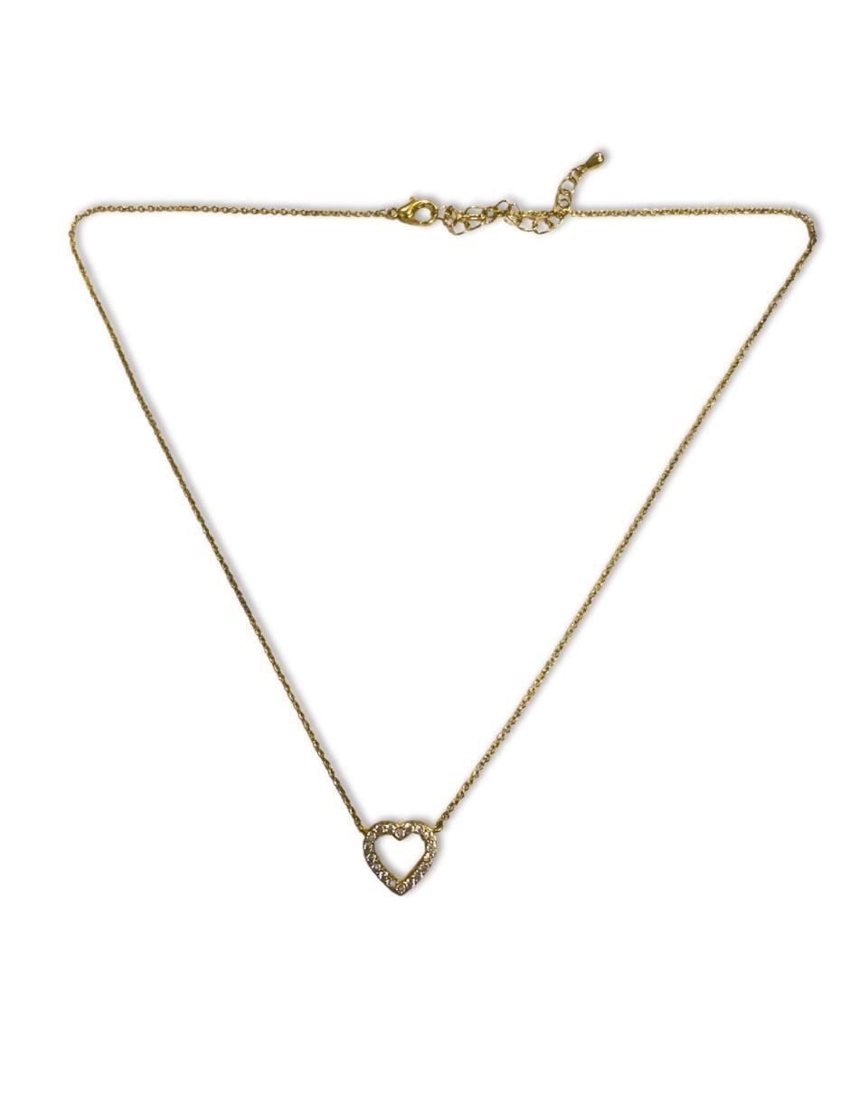 Collar de corazón con acabado baño de oro 14K 1