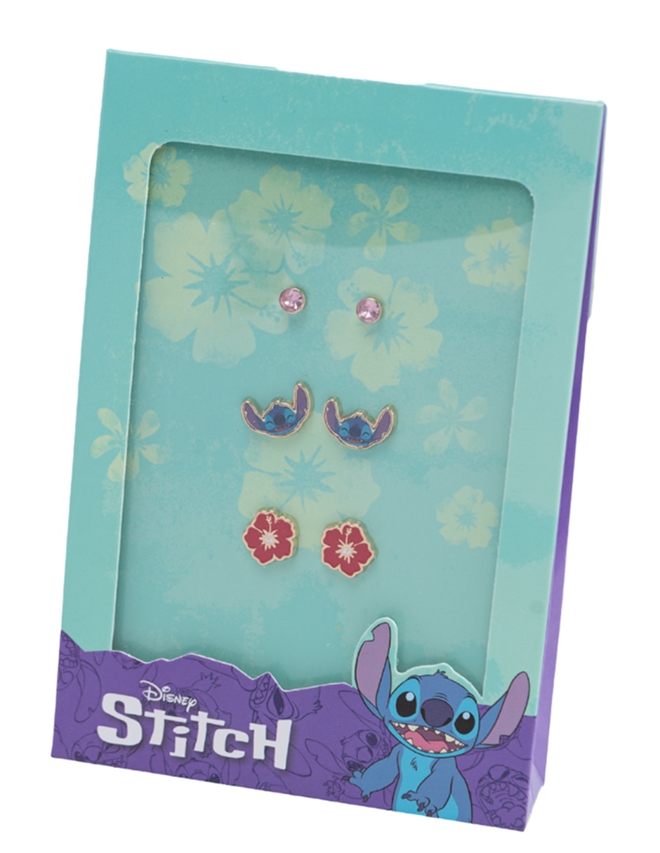 Set de aretes Stitch con acabado brillante 2