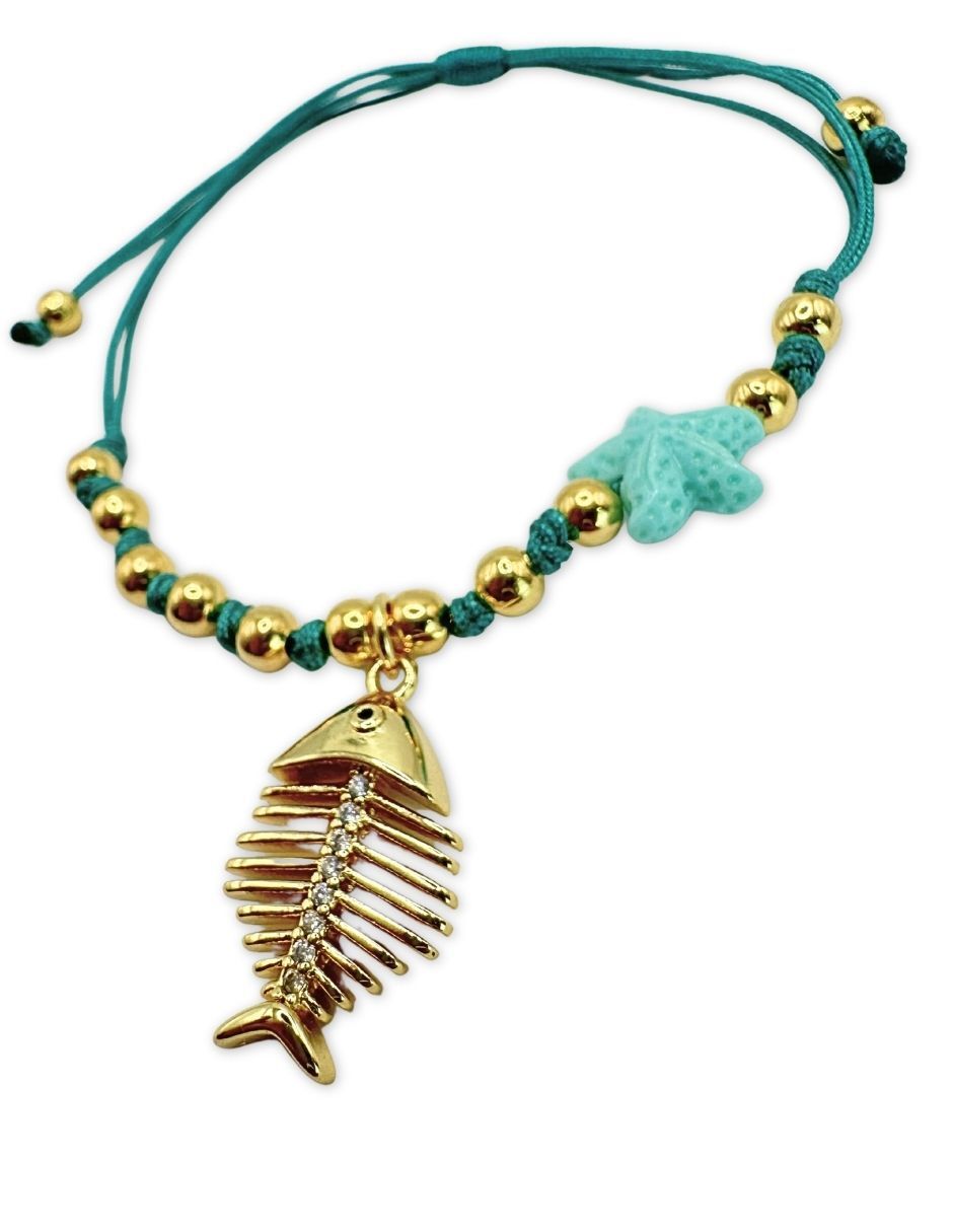 Pulsera acabado baño de oro 14 K 2