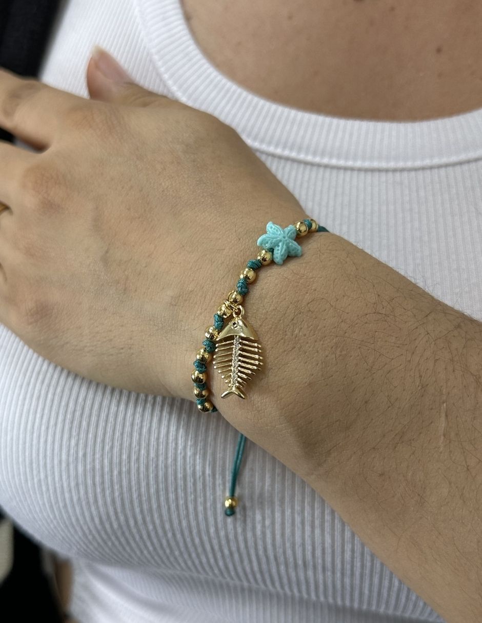 Pulsera acabado baño de oro 14 K 3