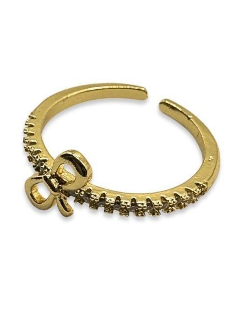 Anillo de moño acabado baño de oro 14 K 3