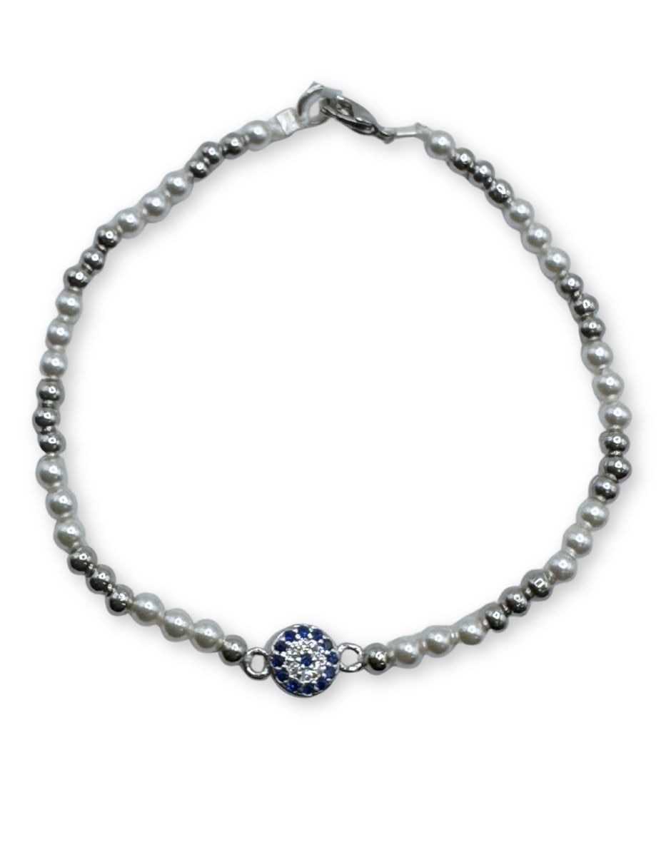 Pulsera con zirconia acabado brillante